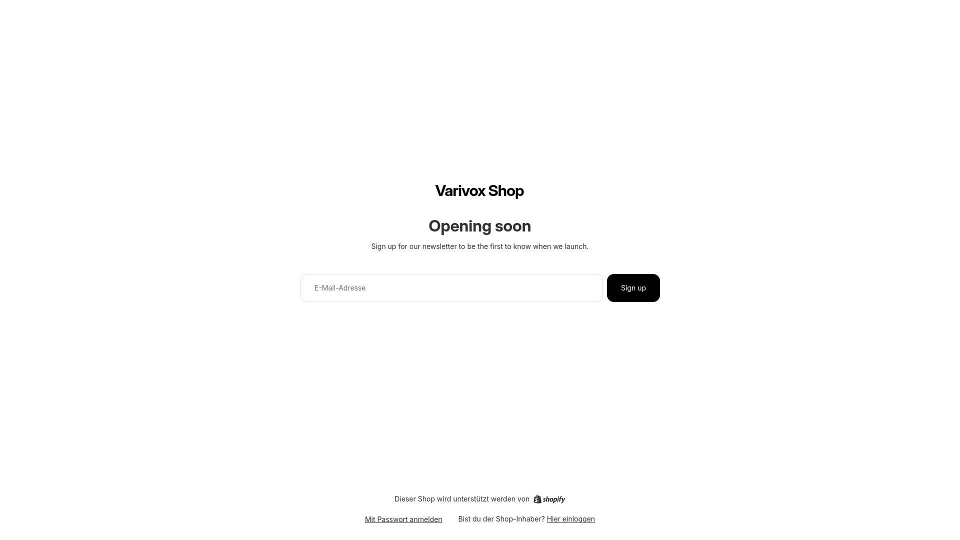 the desktop screenshot of varivox-shop.com