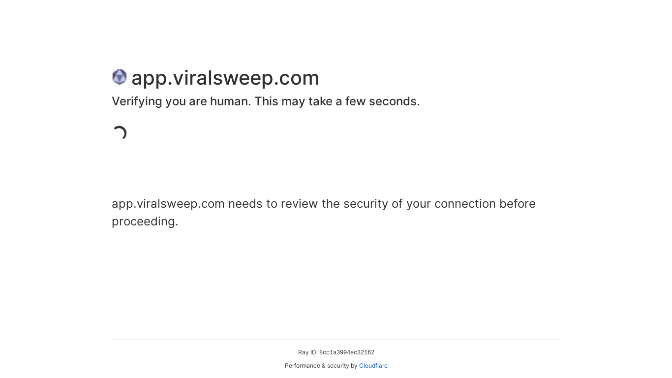 the desktop screenshot of app.viralsweep.com