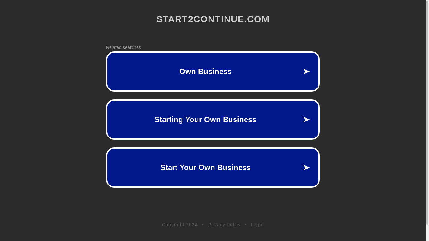 the desktop screenshot of start2continue.com