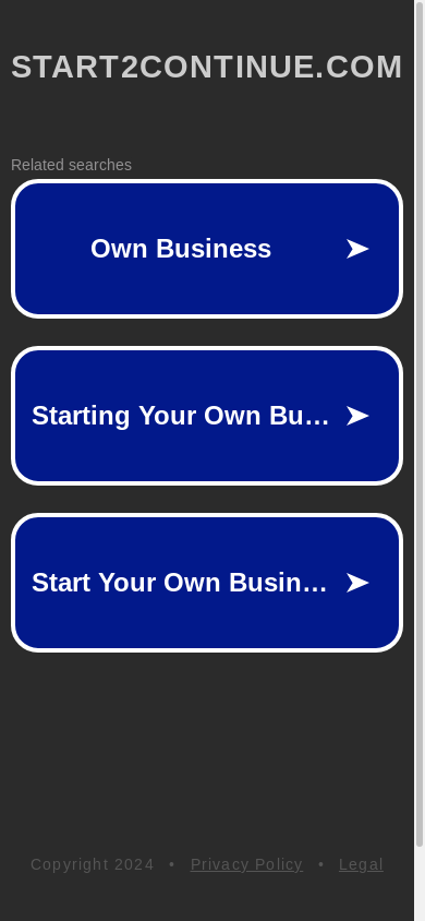the mobile screenshot of start2continue.com