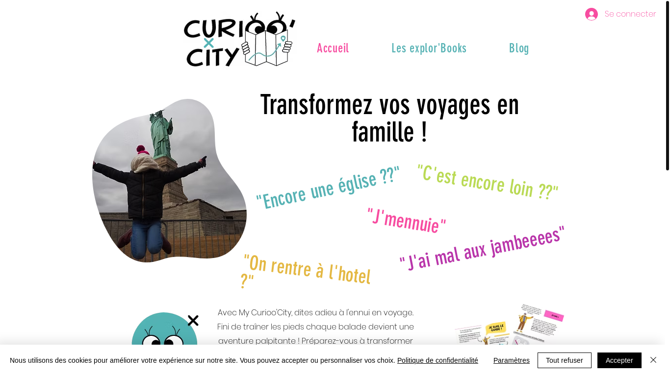 the desktop screenshot of www.mycurioocity.com