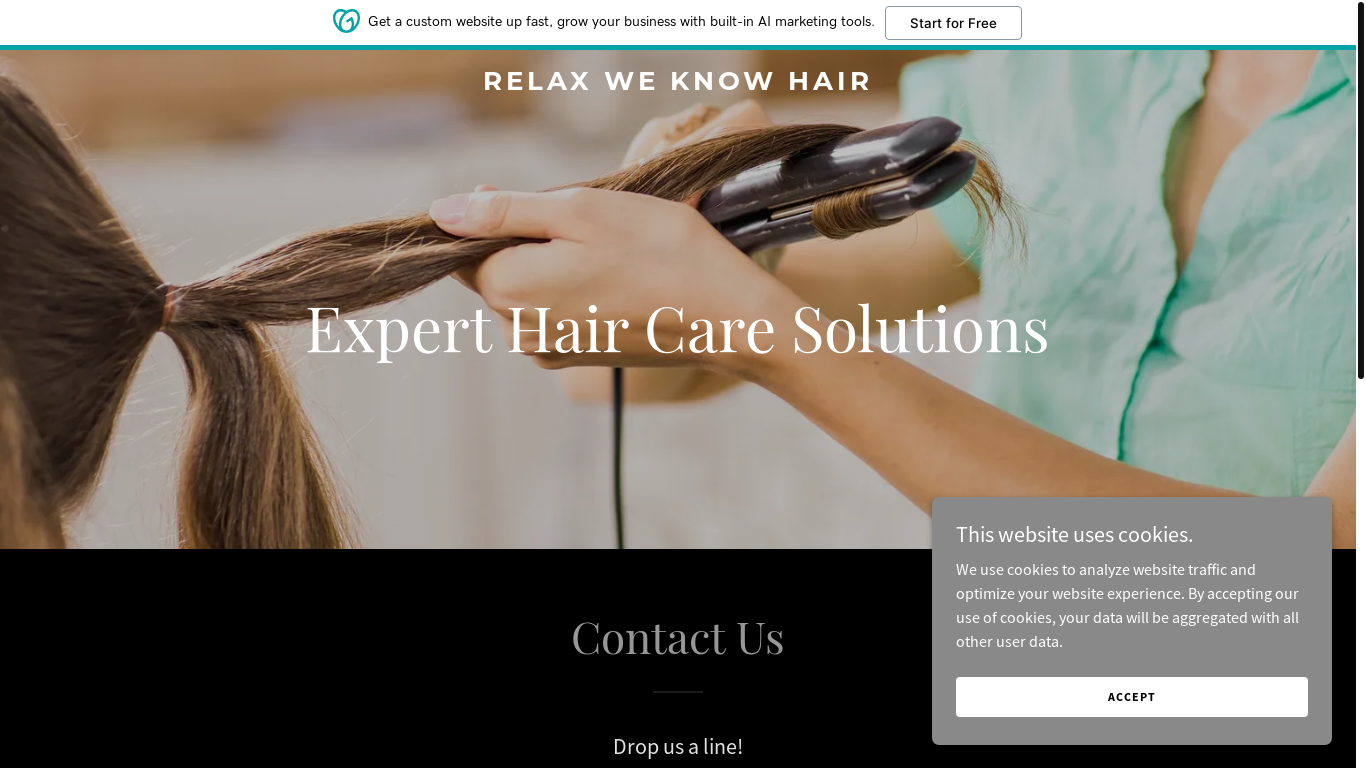 the desktop screenshot of relaxweknowhair.com