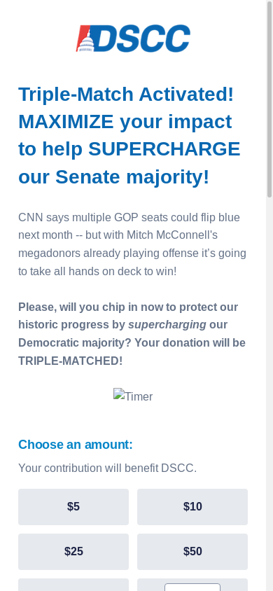 the mobile screenshot of secure.actblue.com