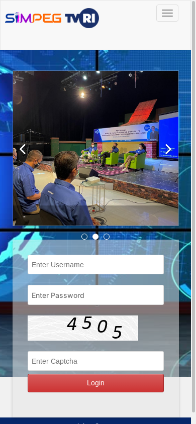 the mobile screenshot of simpeg.tvri.go.id