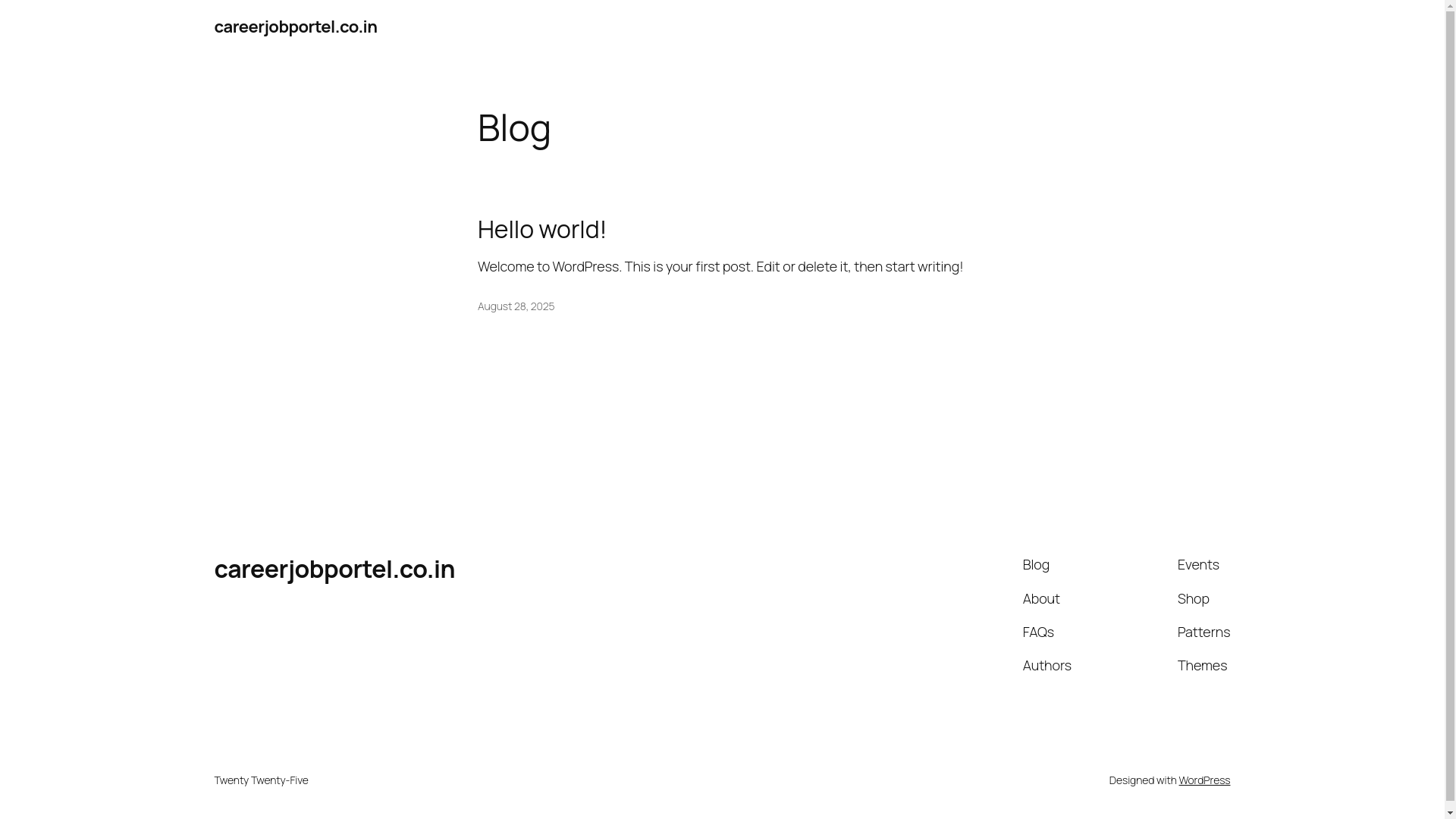 the desktop screenshot of careerjobportel.co.in