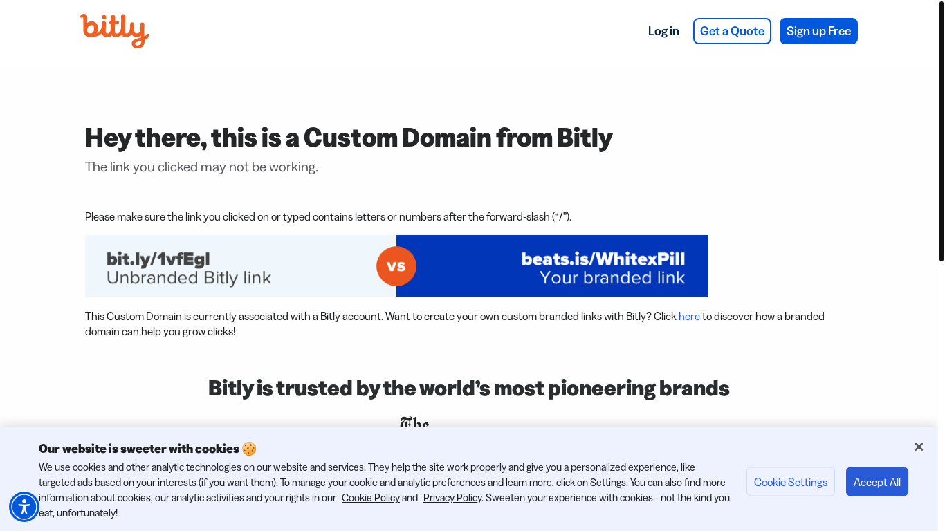 the desktop screenshot of bitly.com