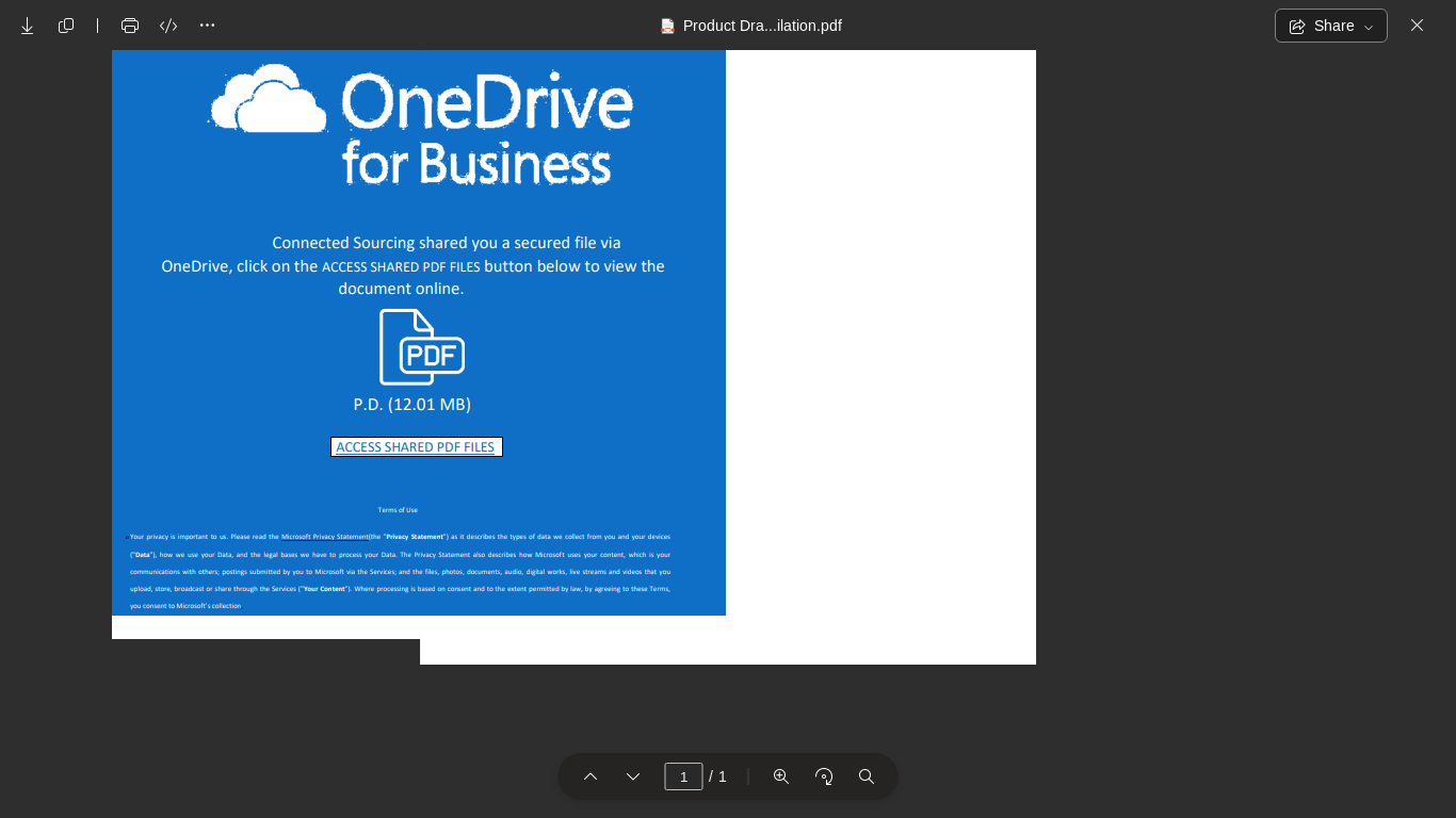 the desktop screenshot of connectedsourcing-my.sharepoint.com