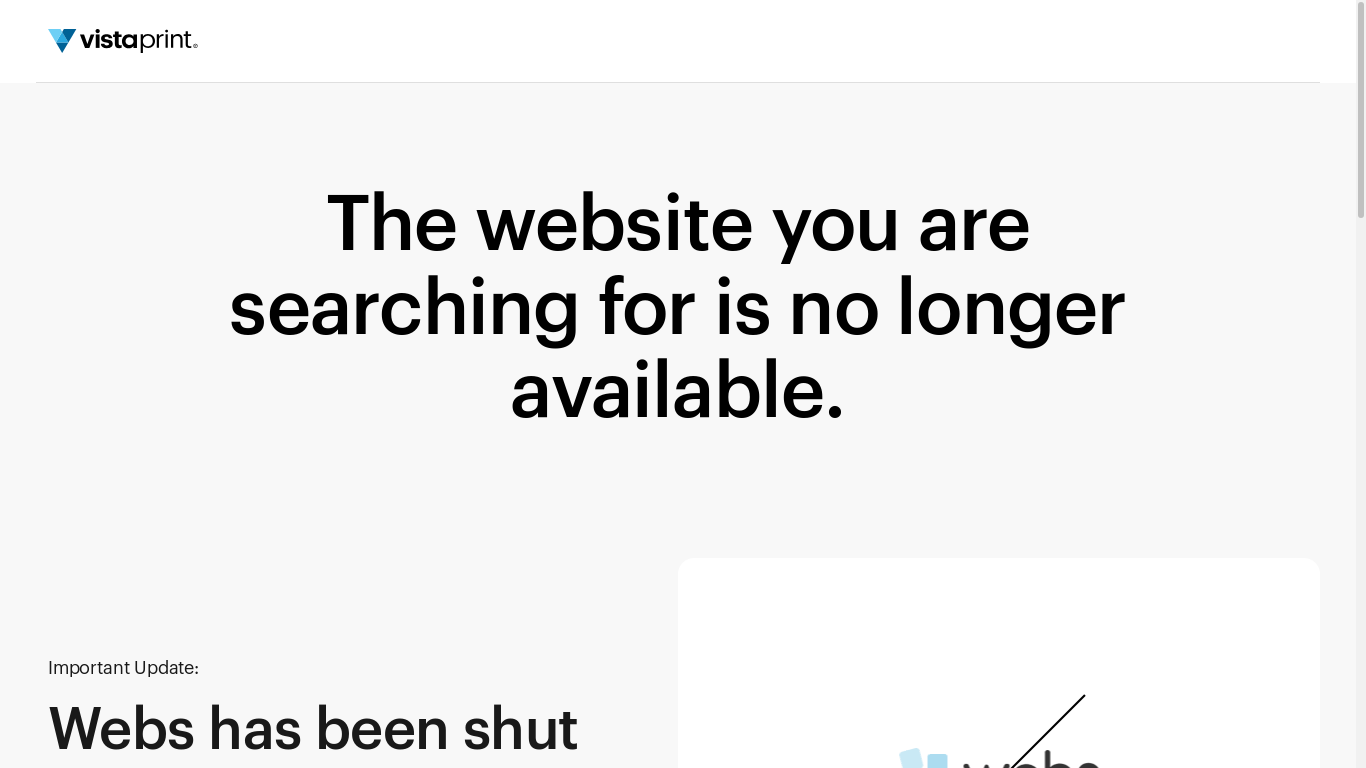 the desktop screenshot of www.vistaprint.com