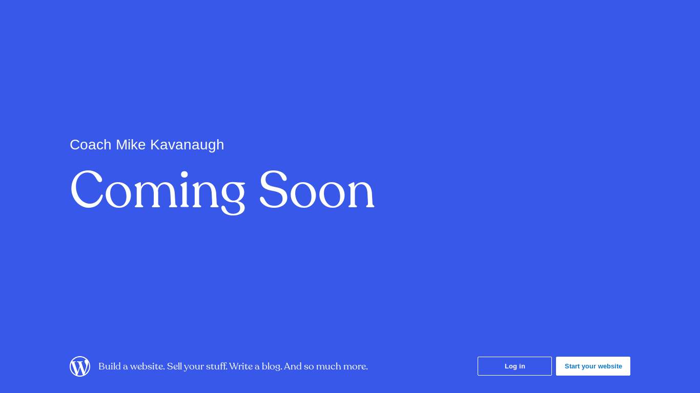 the desktop screenshot of coachmikekavanaugh.com