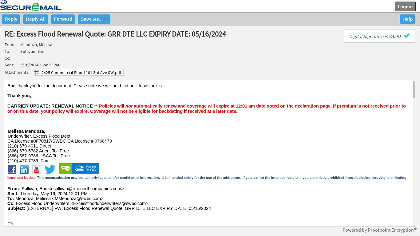 the desktop screenshot of securemail.swbc.com