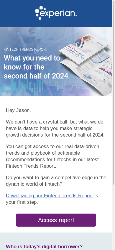 the mobile screenshot of app.go.experian.com