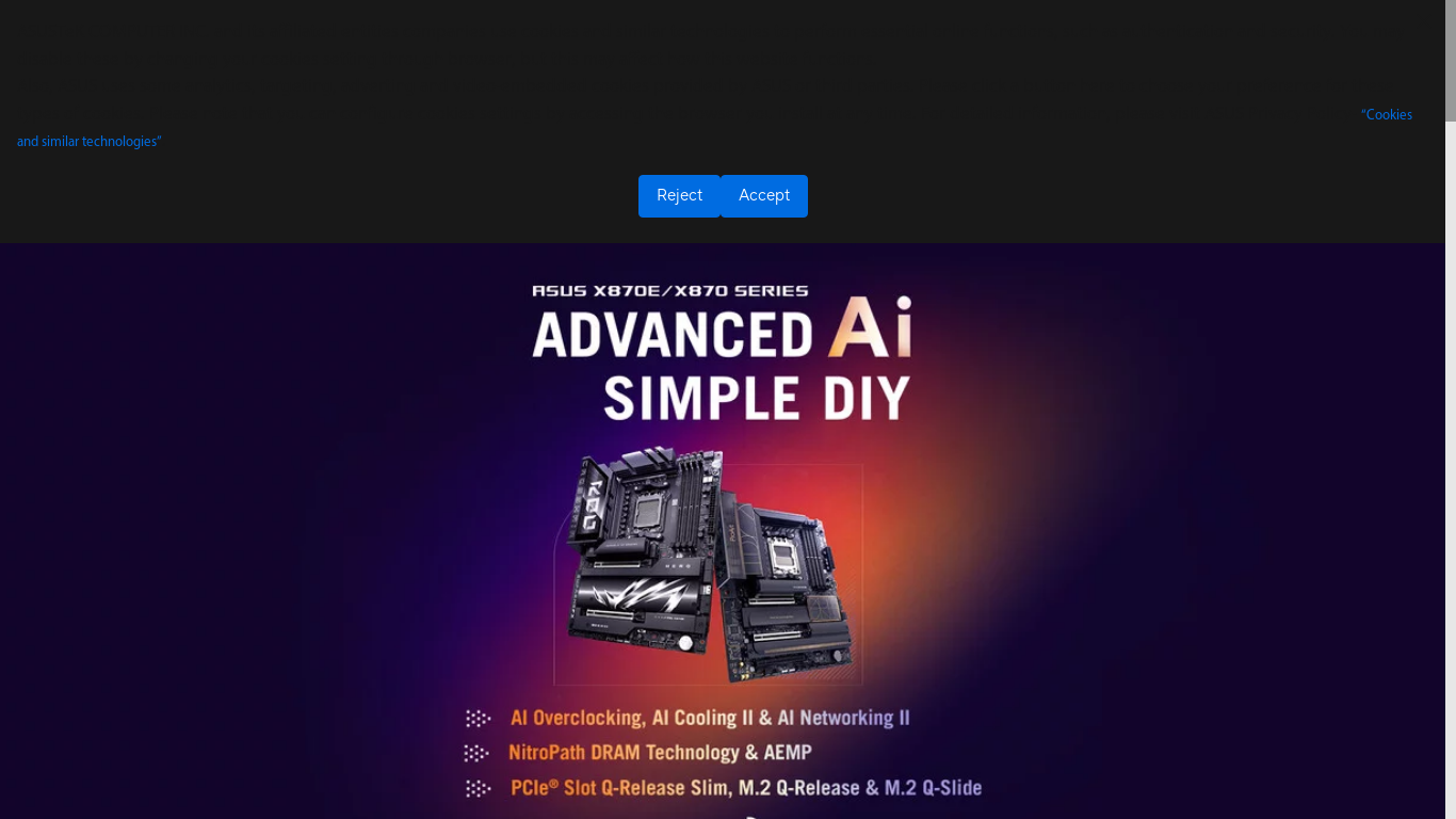 the desktop screenshot of www.asus.com