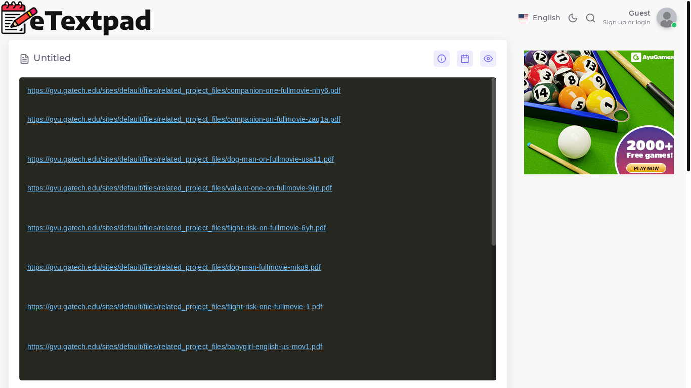 the desktop screenshot of etextpad.com