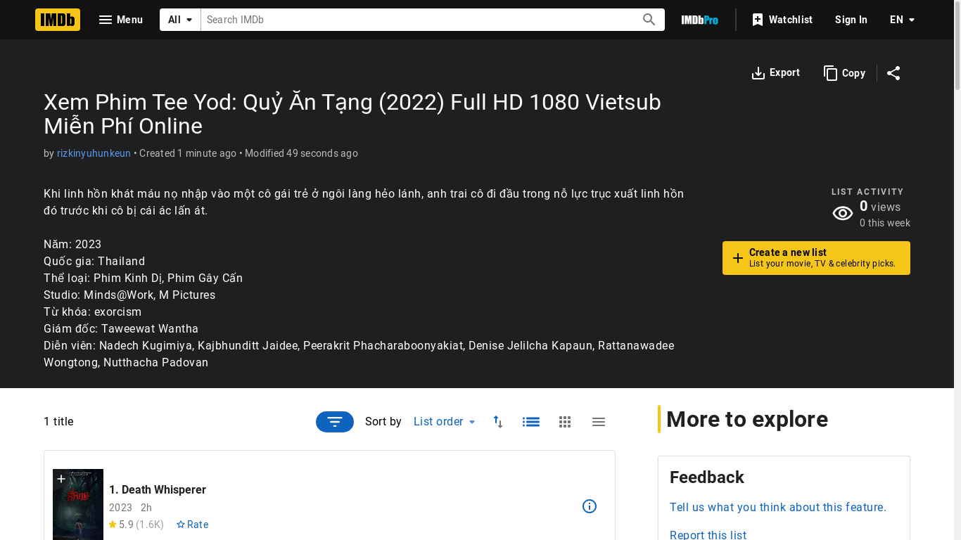 the desktop screenshot of m.imdb.com
