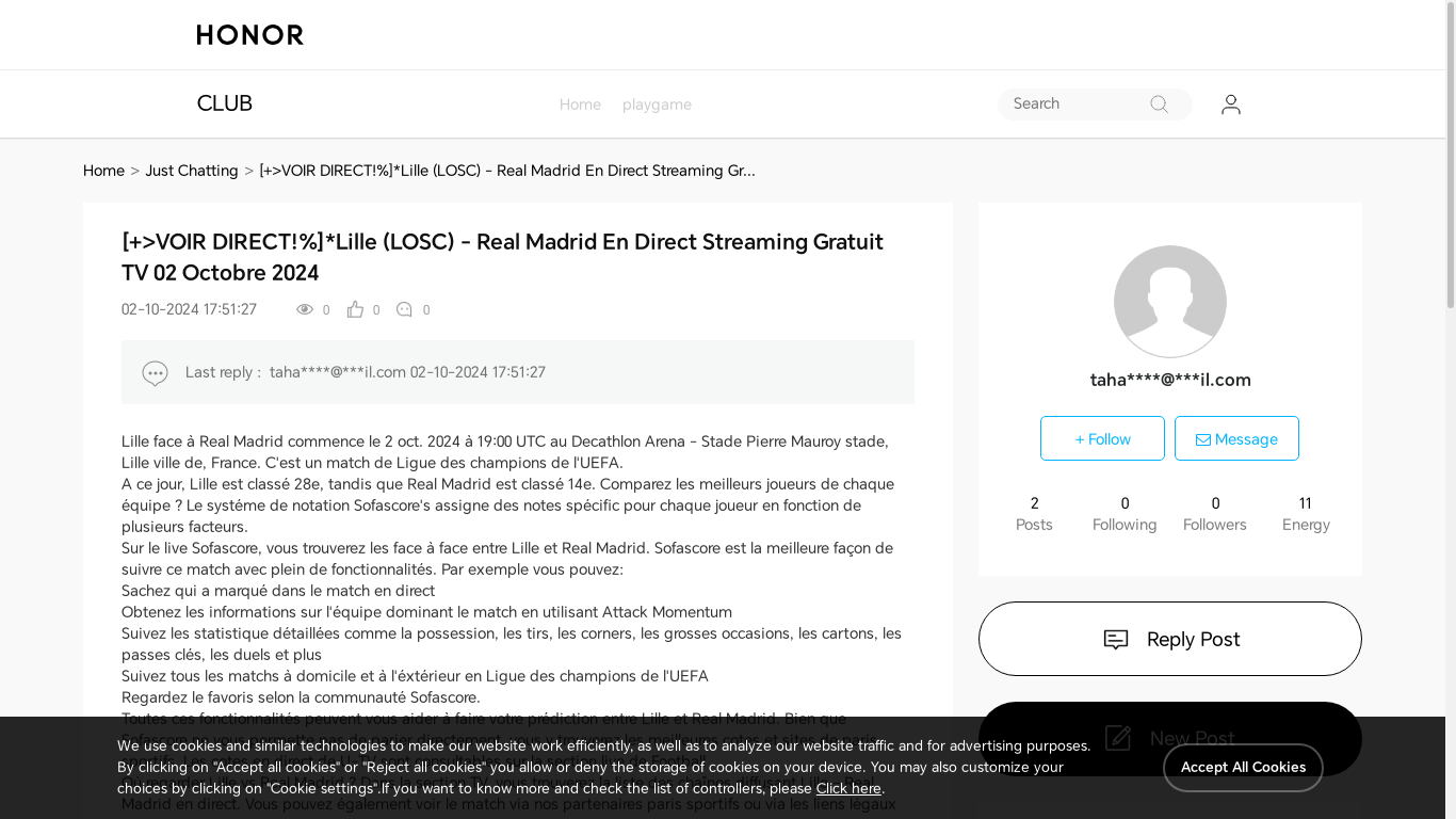 the desktop screenshot of www.honor.com