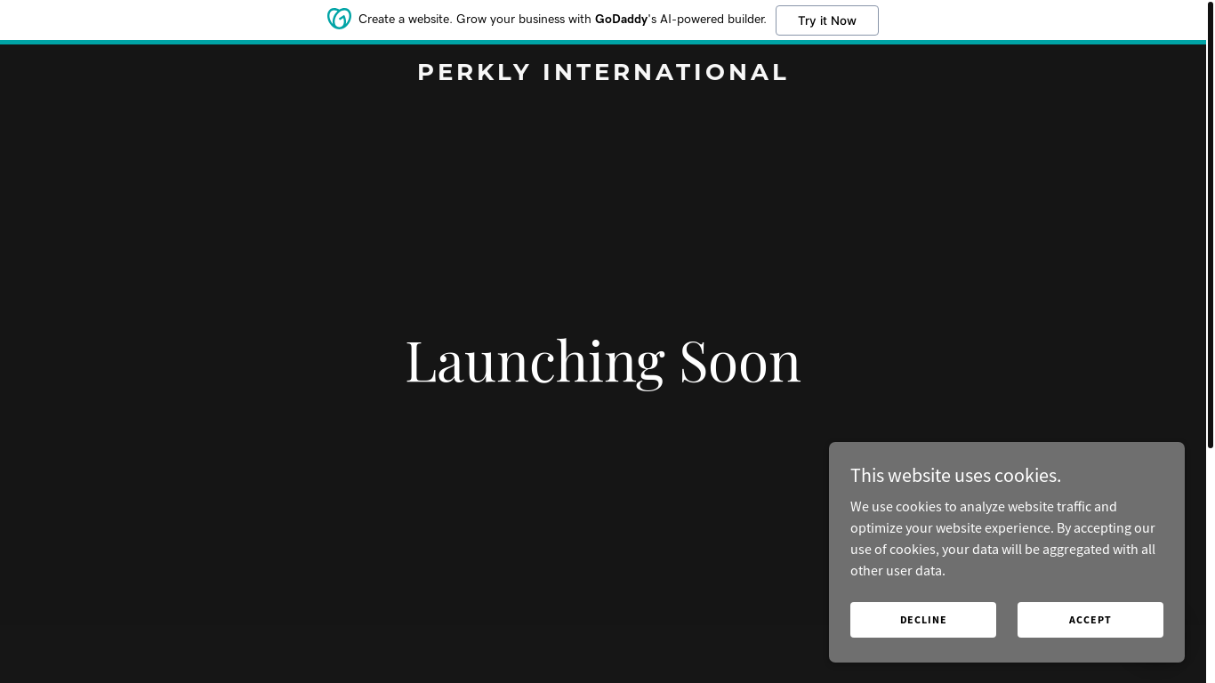 the desktop screenshot of perklyinternational.com