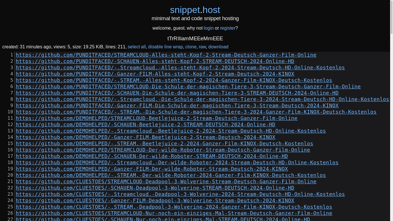 the desktop screenshot of snippet.host