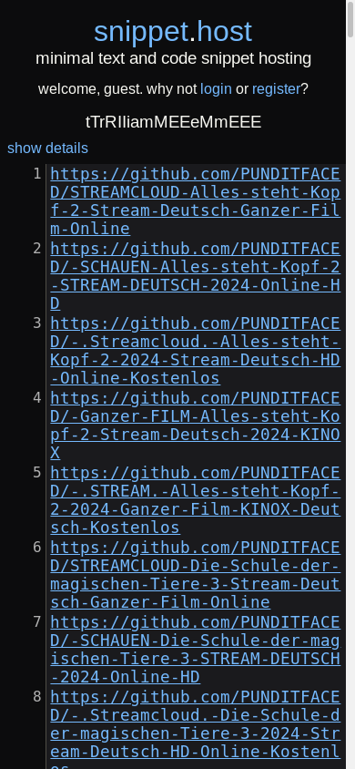 the mobile screenshot of snippet.host