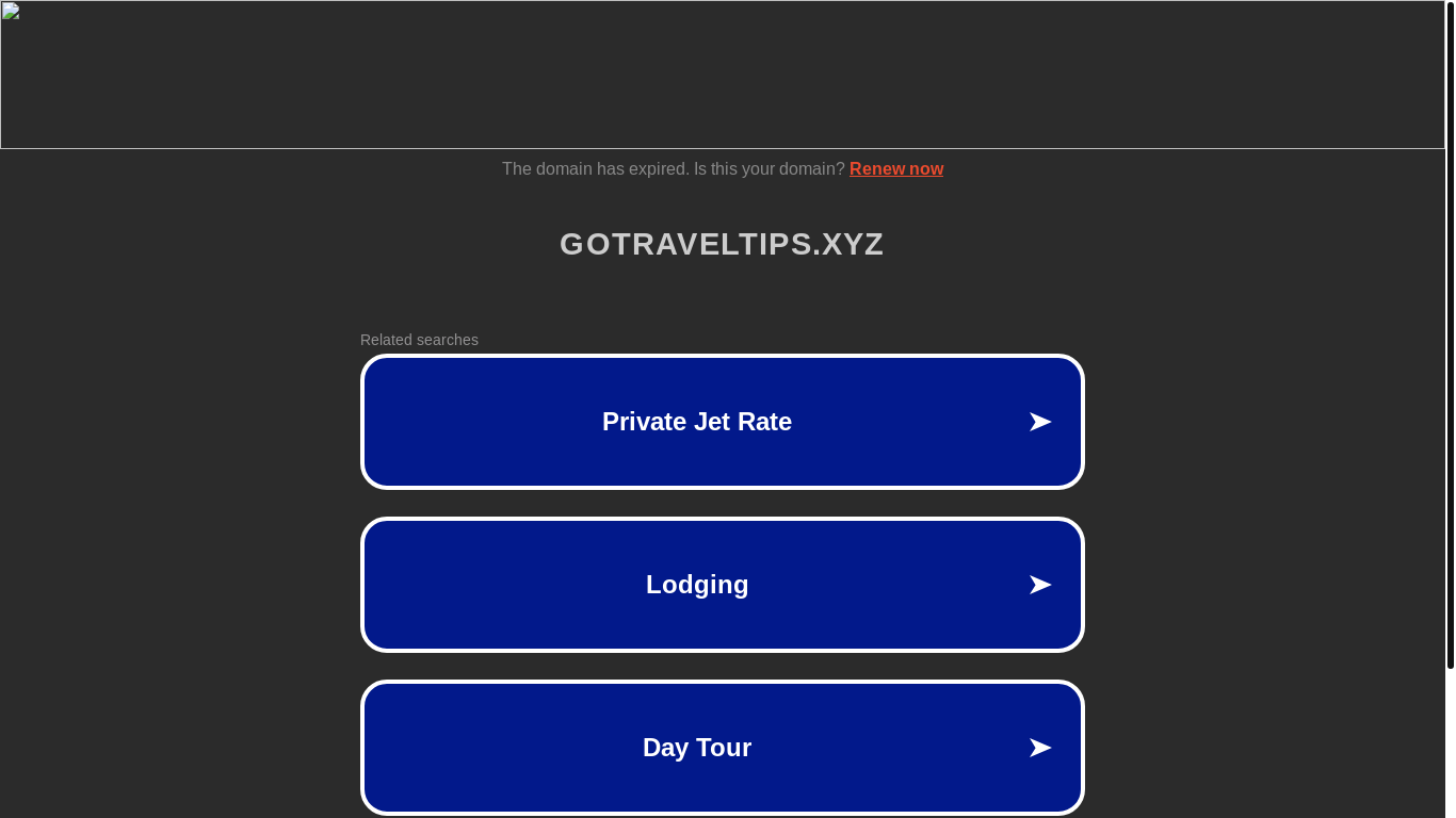 the desktop screenshot of gotraveltips.xyz