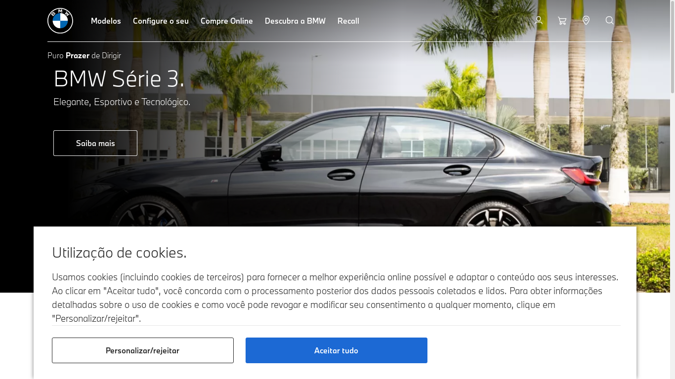 the desktop screenshot of www.bmw.com.br