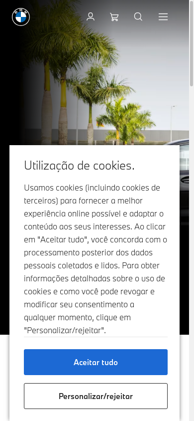 the mobile screenshot of www.bmw.com.br