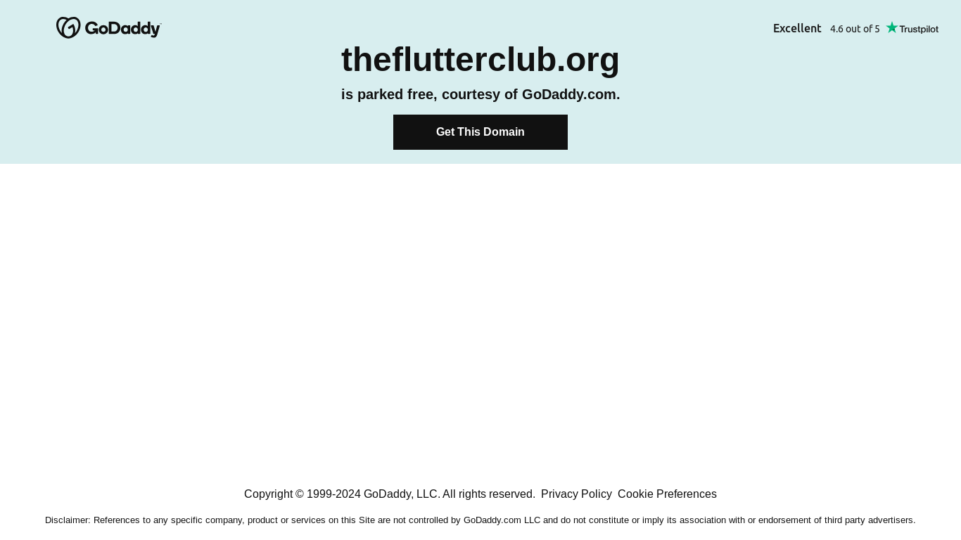 the desktop screenshot of theflutterclub.org