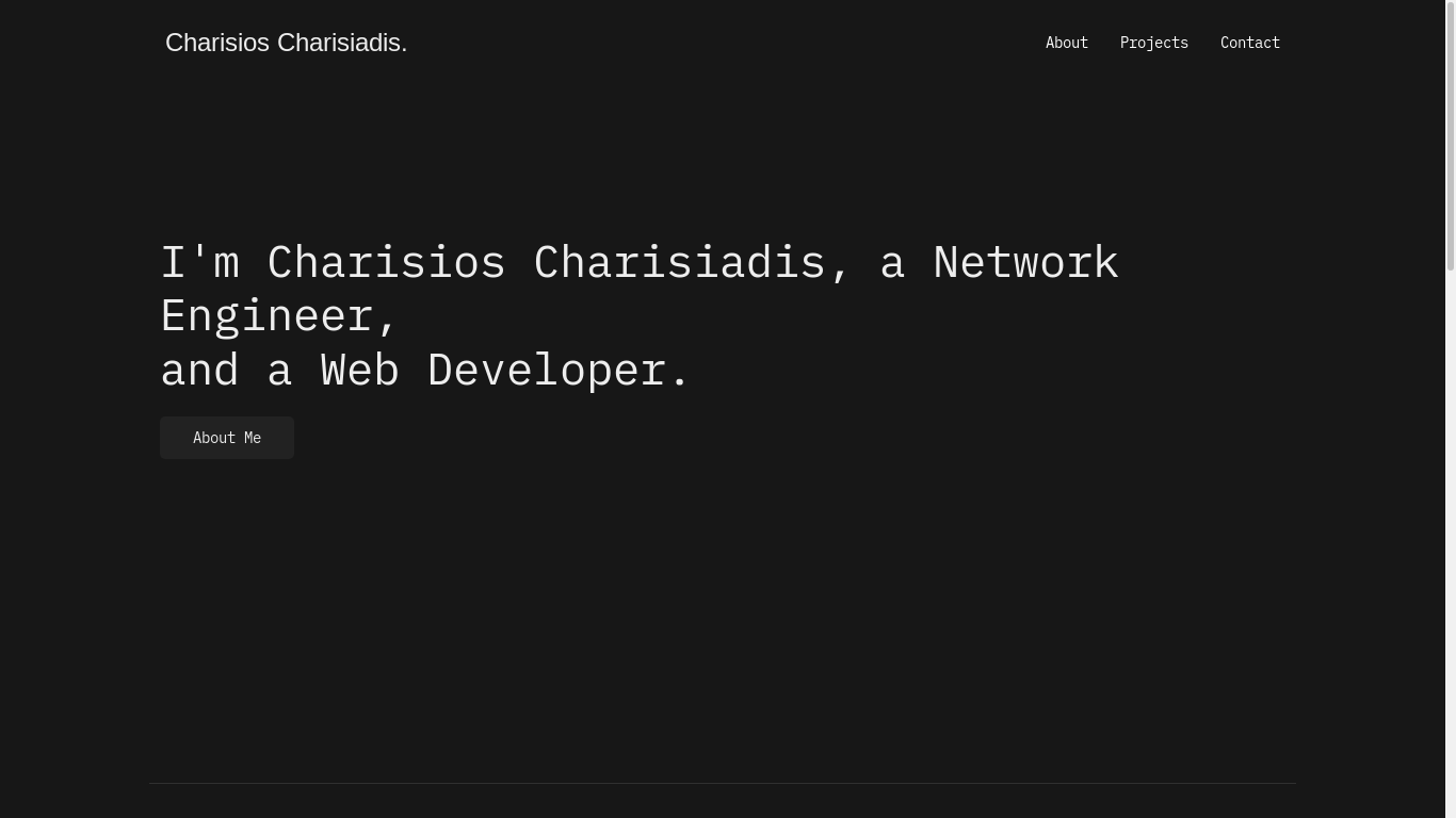 the desktop screenshot of charisios.com