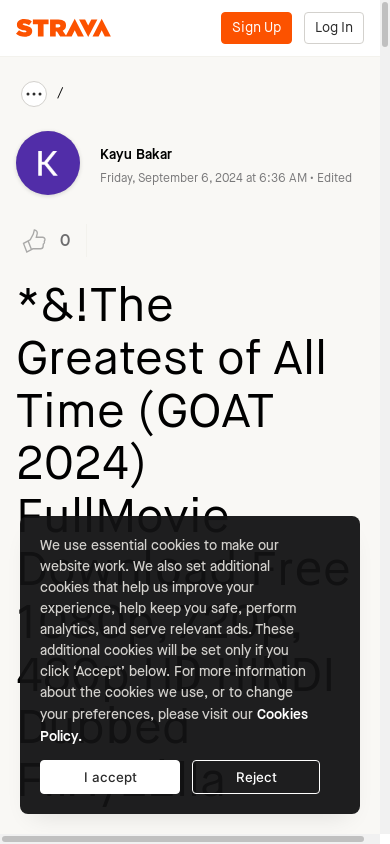 the mobile screenshot of www.strava.com