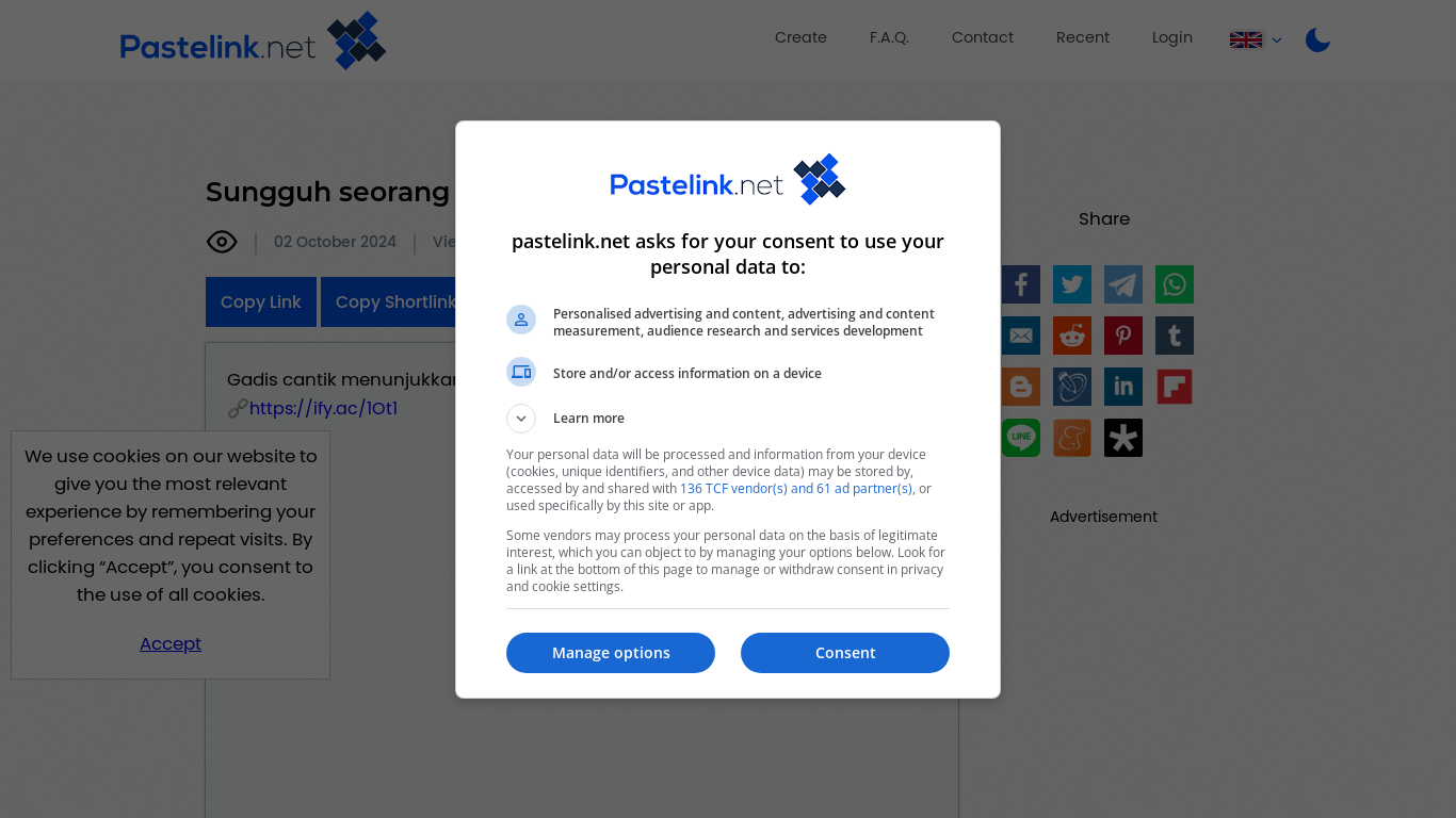 the desktop screenshot of pastelink.net