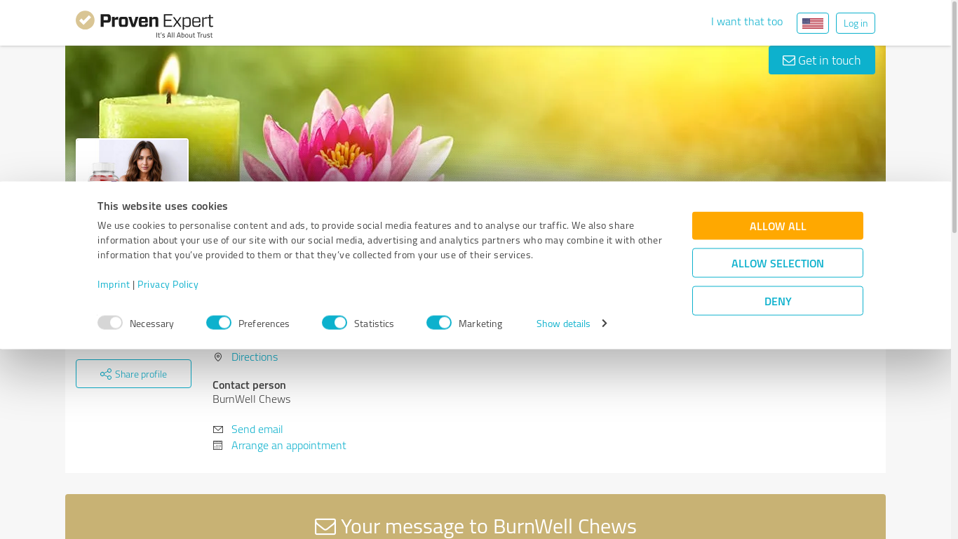 the desktop screenshot of www.provenexpert.com