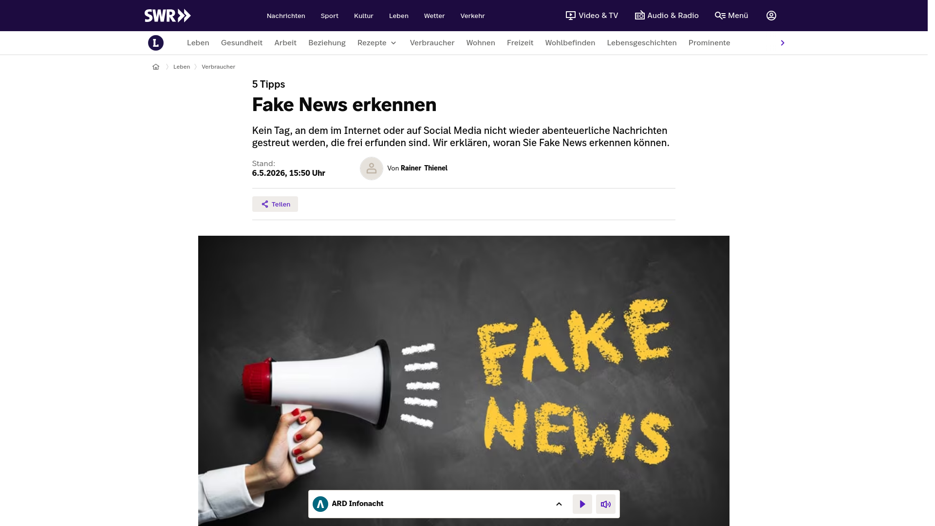 Fake News erkennen - URL Scan Results | Tiny Scan