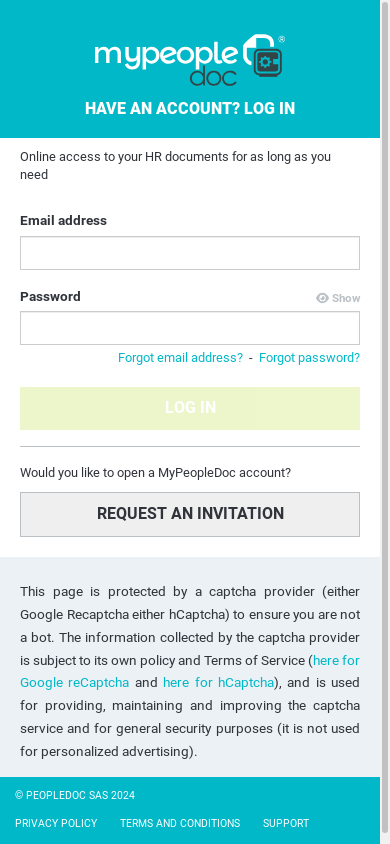 the mobile screenshot of novapostme.staging.eu.people-doc.com