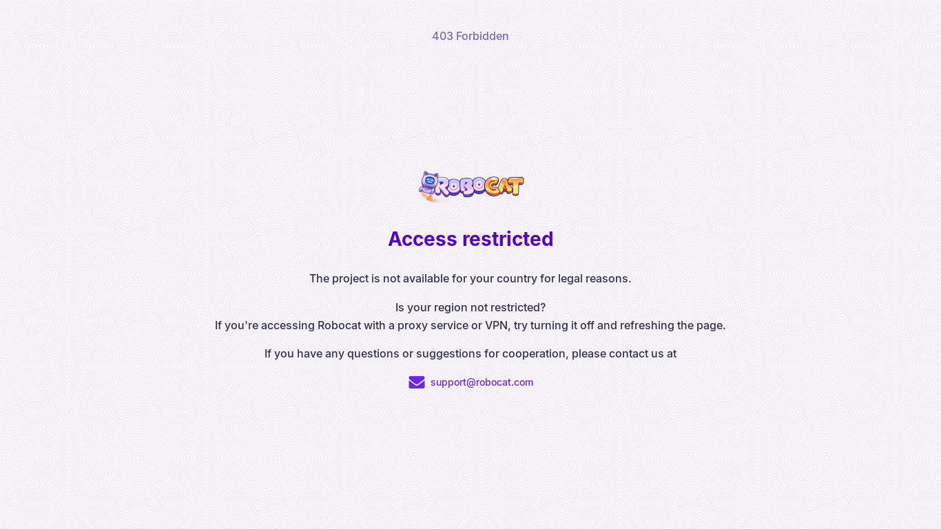 the desktop screenshot of robocat-3321.com