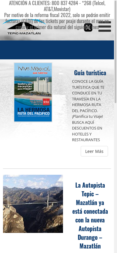 the mobile screenshot of www.tepicmazatlan.com.mx