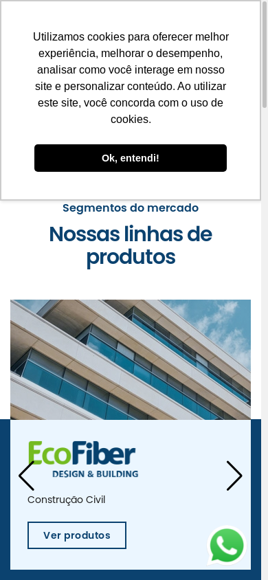the mobile screenshot of ecofiber.ind.br