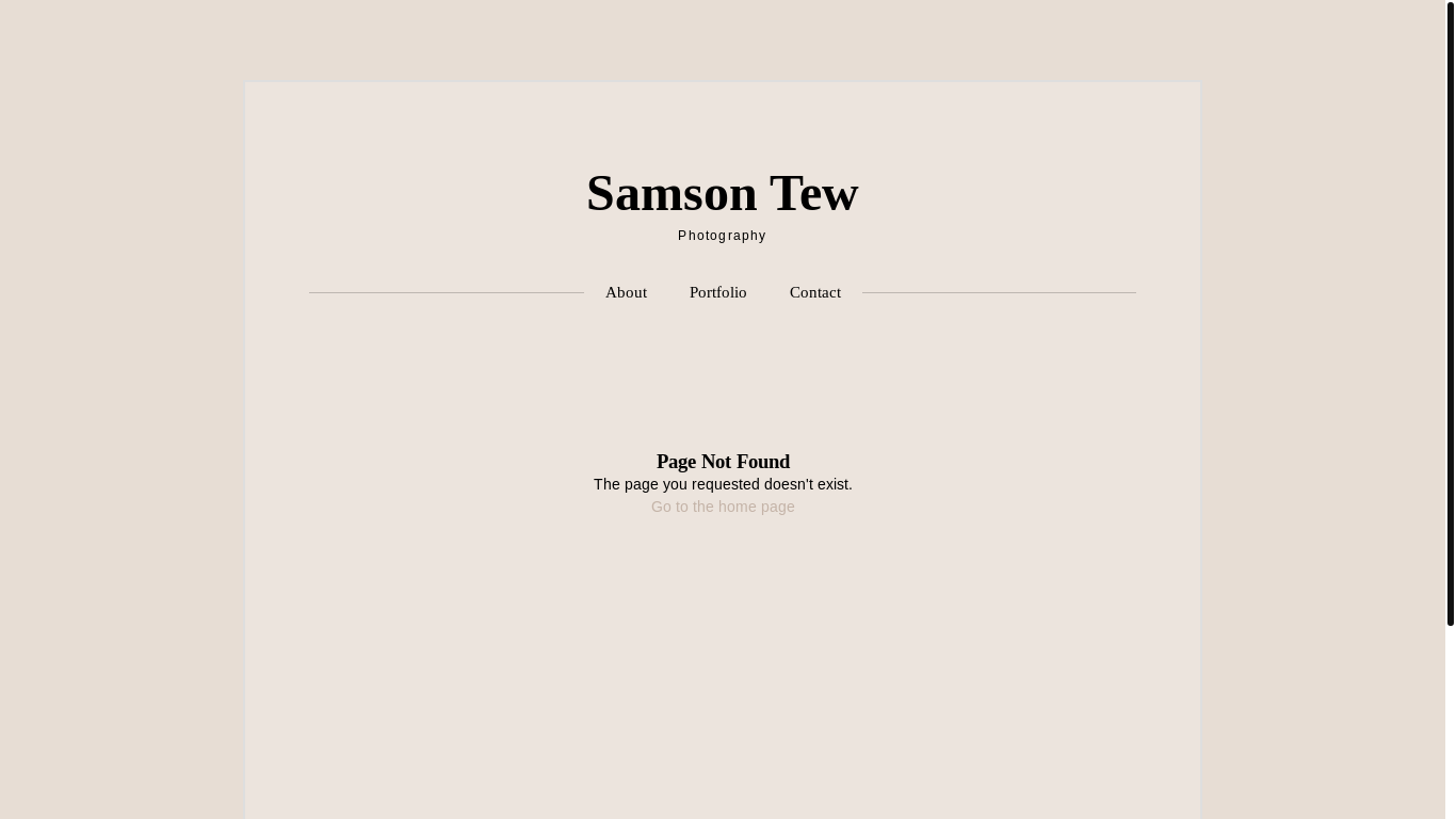 the desktop screenshot of www.samsontew.com