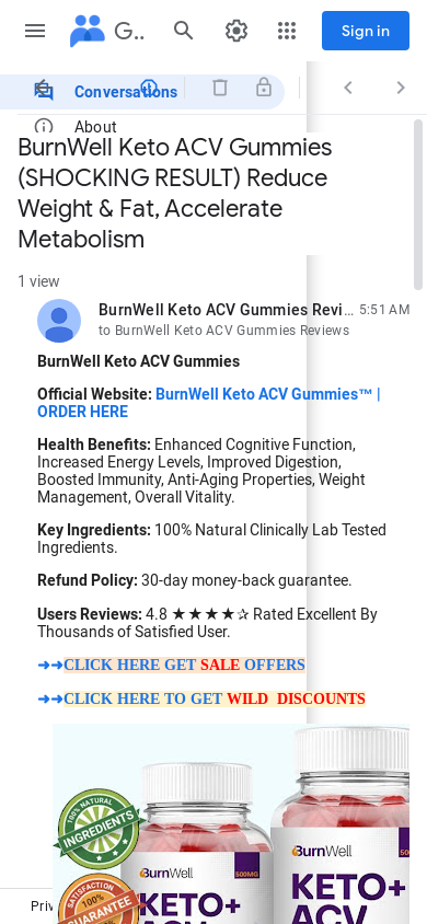 the mobile screenshot of groups.google.com