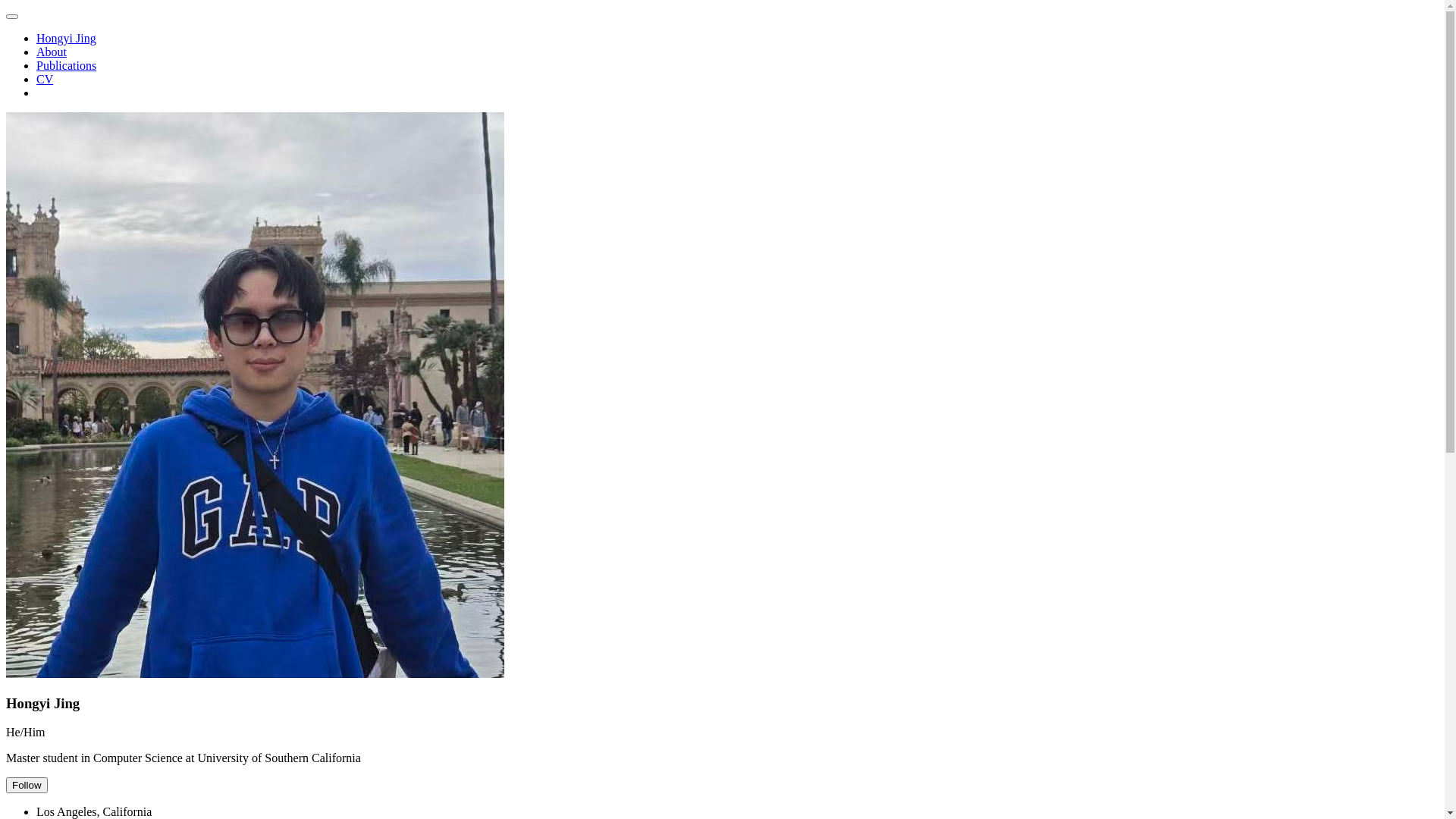 the desktop screenshot of hongyijing.me