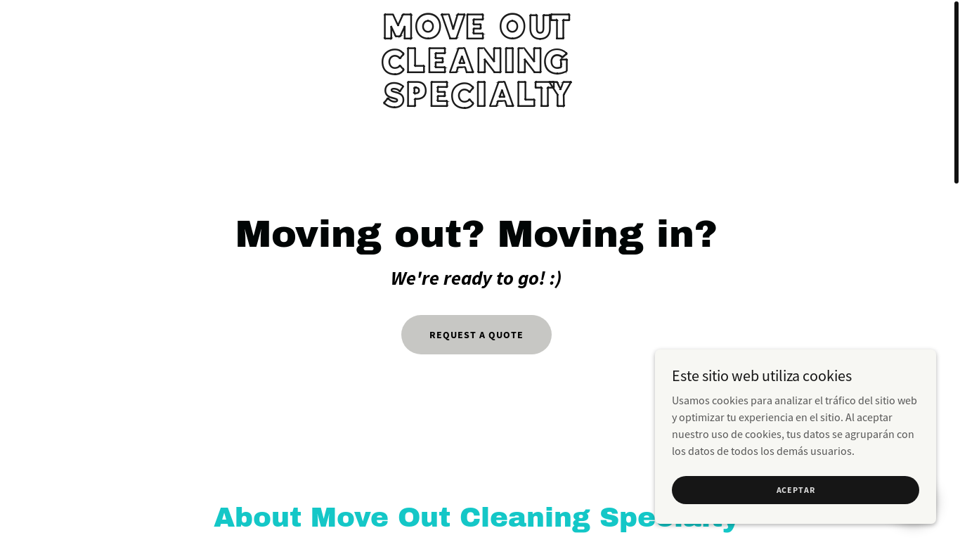 the desktop screenshot of moveoutcleaningspecialty.com