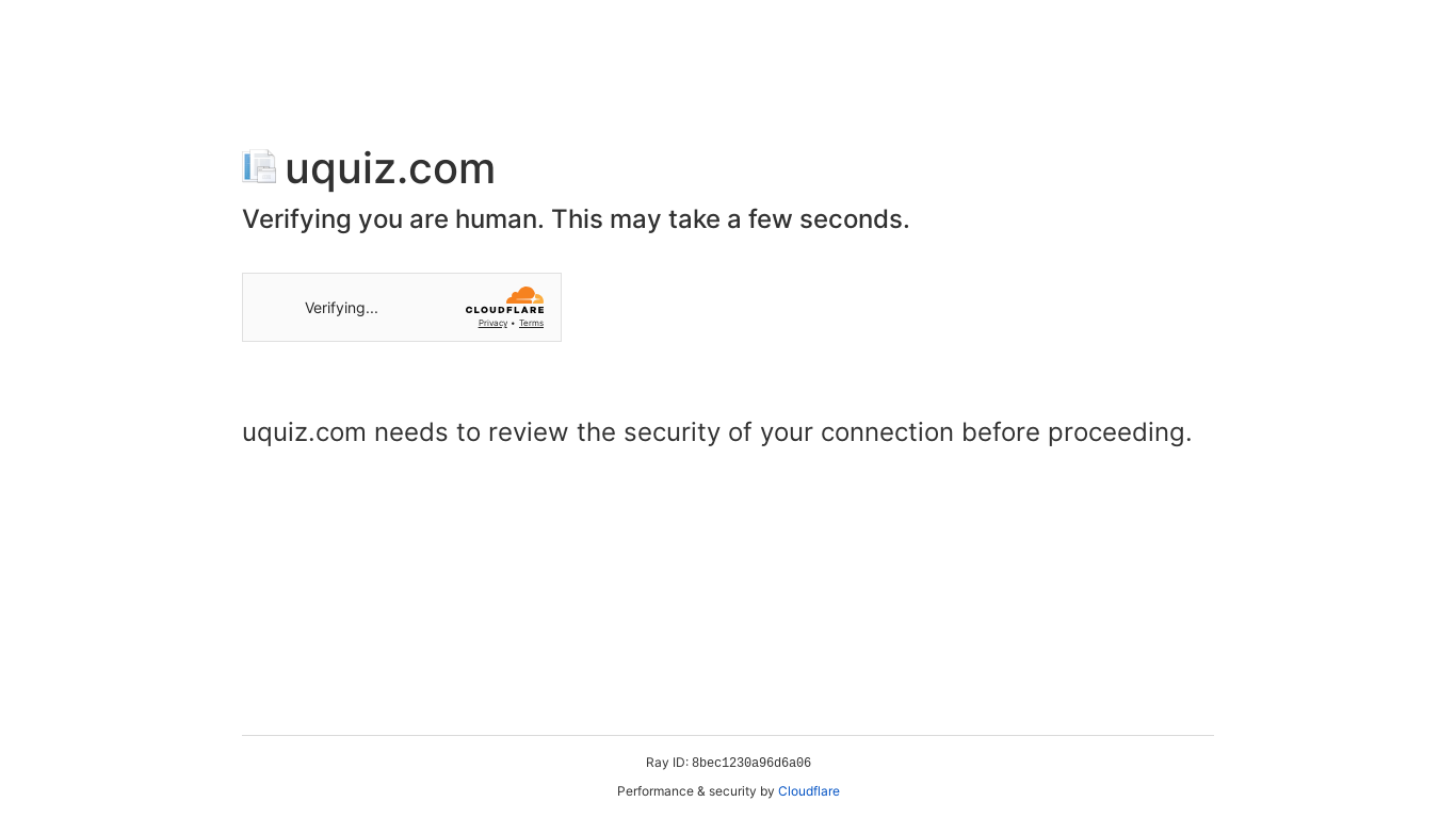 the desktop screenshot of uquiz.com