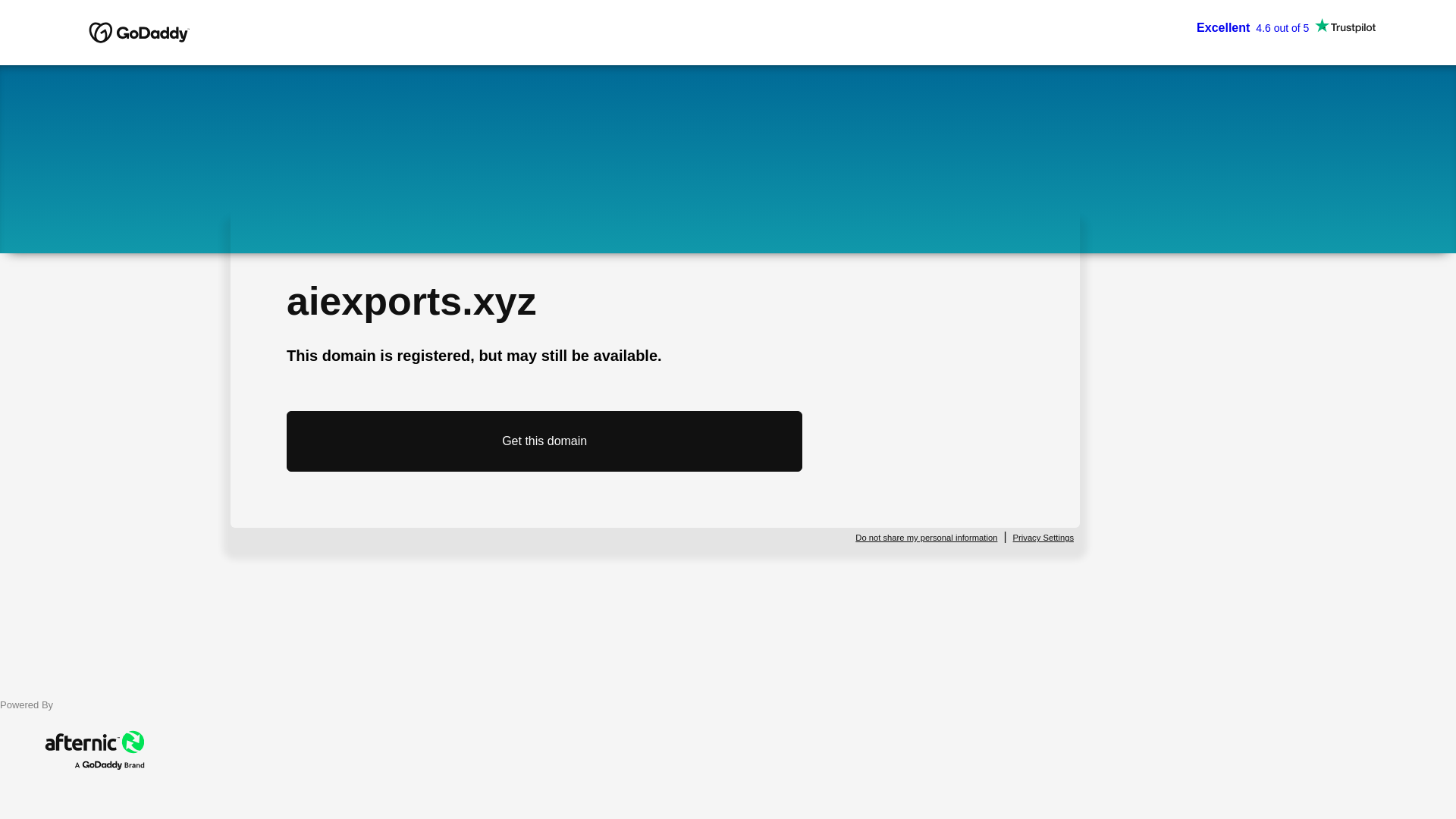 the desktop screenshot of www.afternic.com