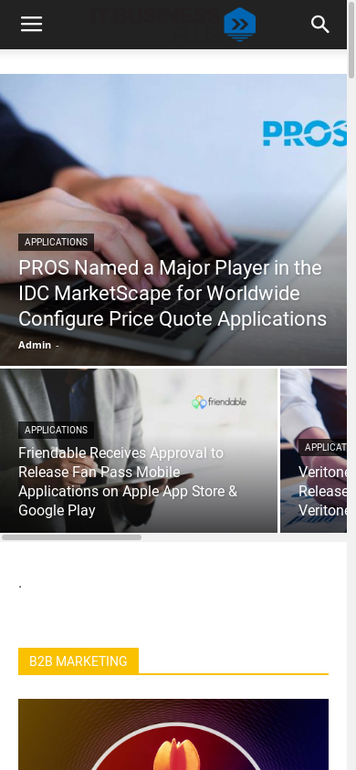the mobile screenshot of itbusinessplus.com