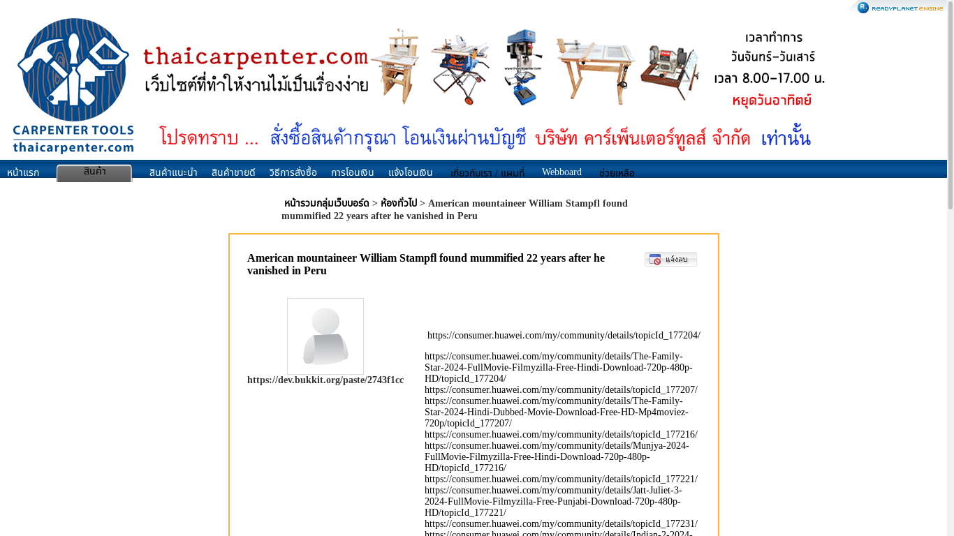 the desktop screenshot of www.thaicarpenter.com