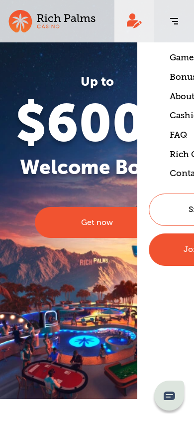 the mobile screenshot of richpalms.com