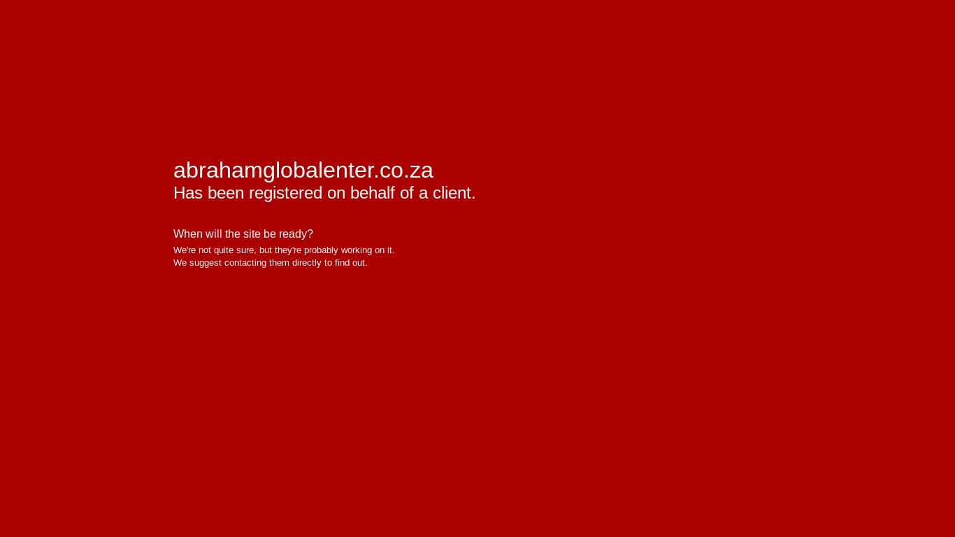 the desktop screenshot of abrahamglobalenter.co.za