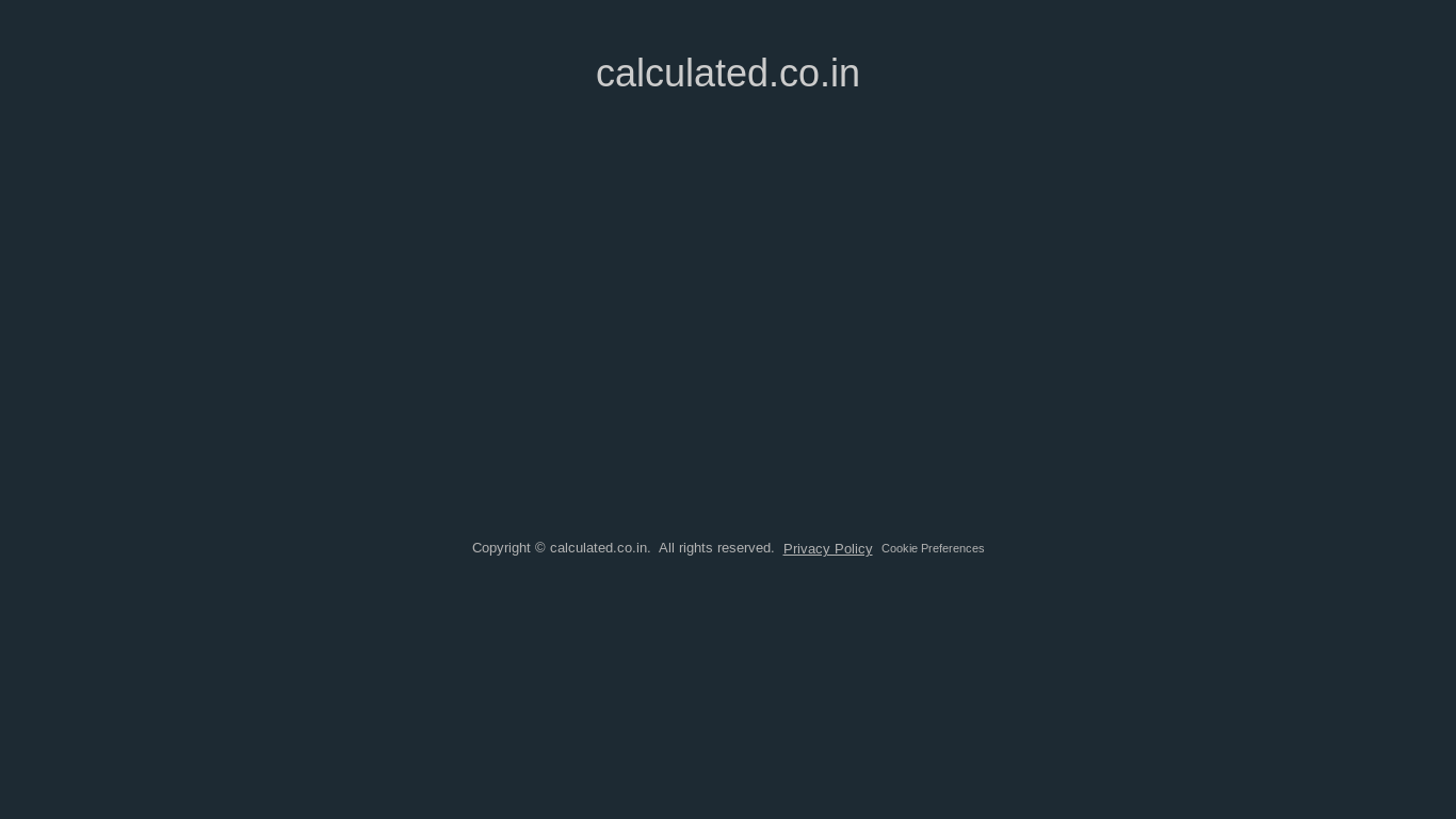 the desktop screenshot of calculated.co.in