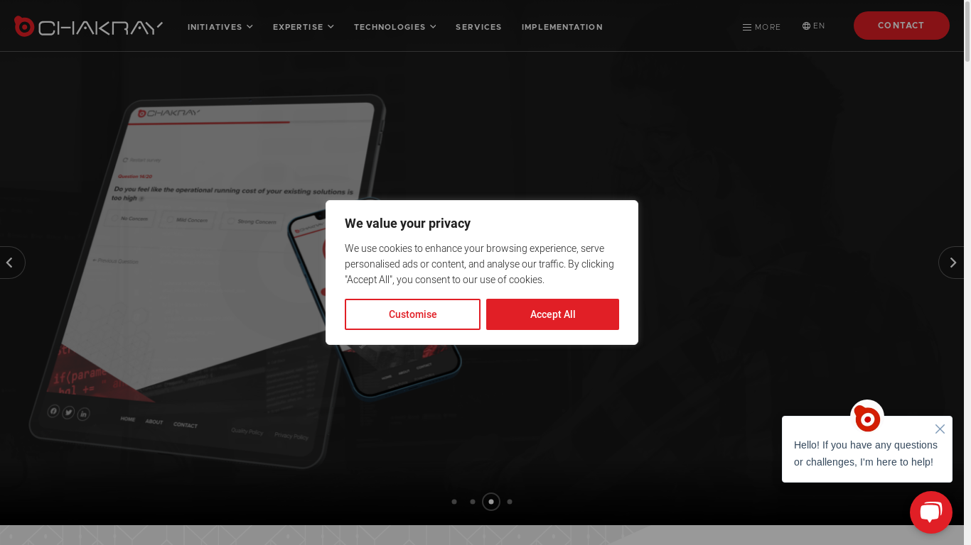 the desktop screenshot of www.chakray.com