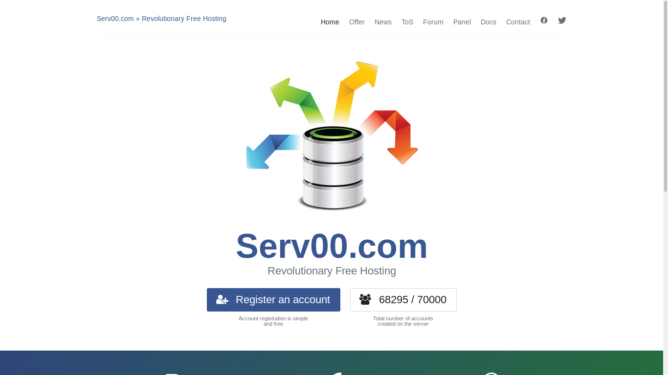 the desktop screenshot of www.serv00.com
