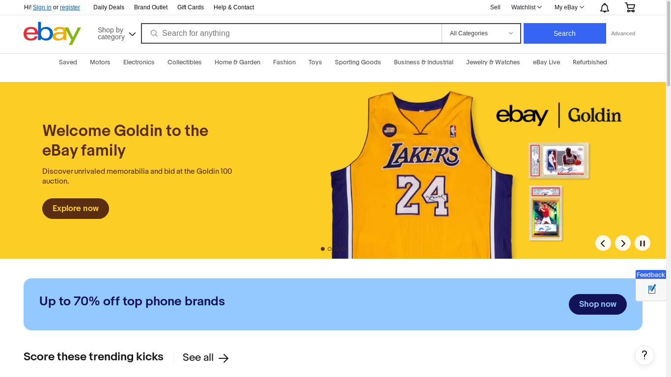 the desktop screenshot of www.ebay.com