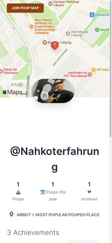 the mobile screenshot of map.poopmap.net